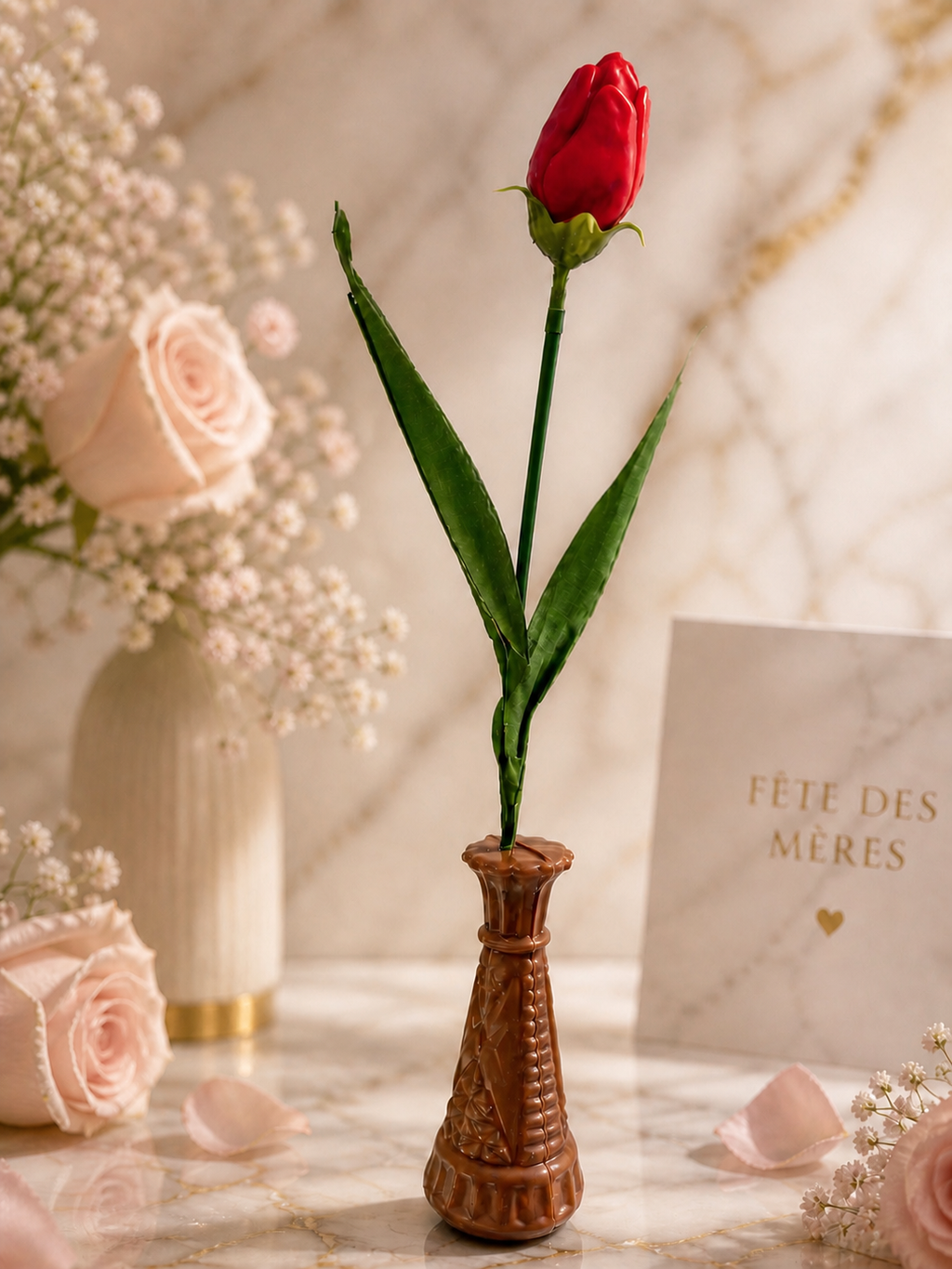 Tulipes avec ou sans vase (dispo en boutique ou à la demande en ligne)